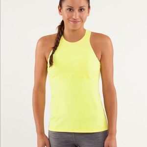 Lululemon yellow spin it to win it tank